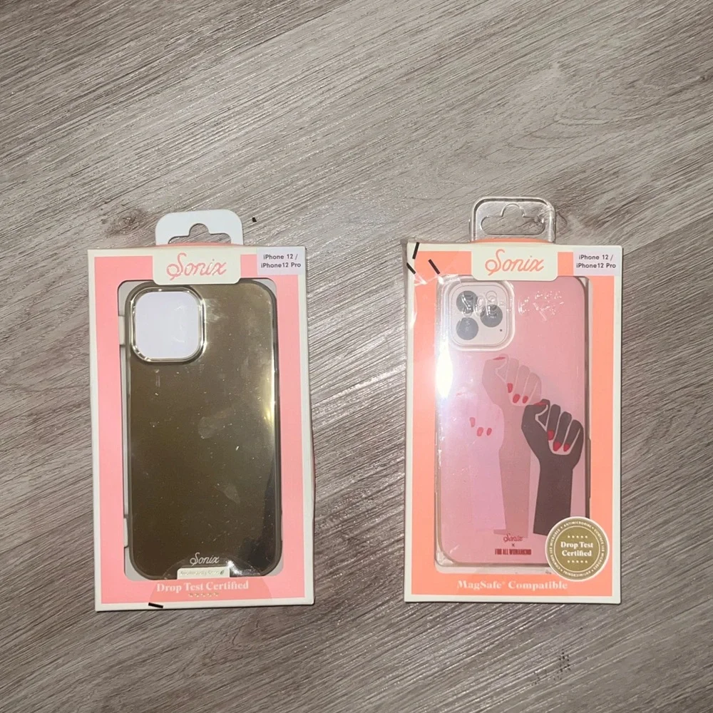 iPhone 12/12 Pro Gold and Pink iPhone Case Duo